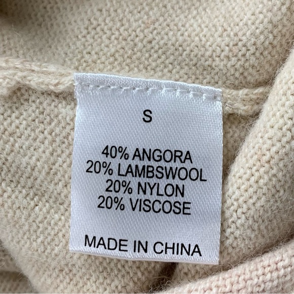 Frances Valentine Floral Intarsia Angora Lambswool Sweater Women’s S Pink Art - Picture 15 of 17